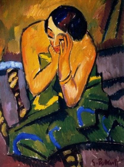 Schmidt-Rottluff 'Thoughtful Woman' (1912)