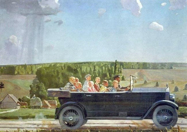 Alexander Deineka 'Lenin on an outing with Children' (1938)