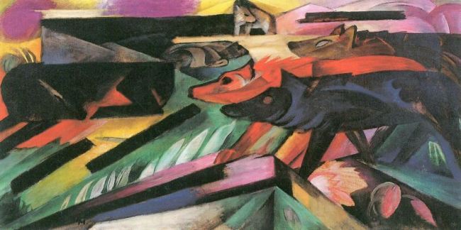 Franz Marc 'The Wolves (Balkan War)' (1913)